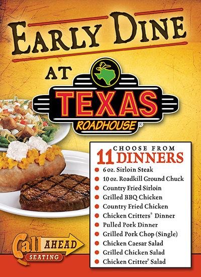 Texas Roadhouse Specials Menu
